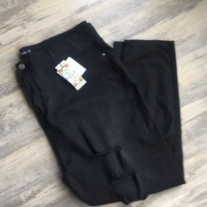 Boohoo Plus Black Distressed Jeans